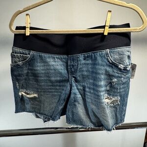 Old Navy Maternity Distressed Blue Jean Shorts